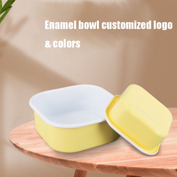 Enamel Bowl  Customized Logo